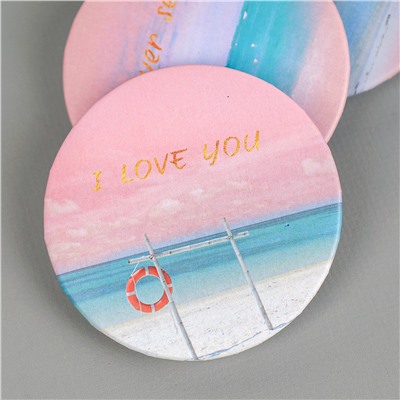 Зеркало карманное 7 см / CW419-4 /уп 12/480/