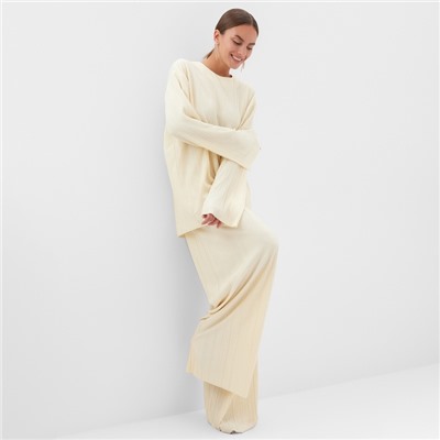 Костюм женский (блуза, брюки) MIST Classic collection, размер 40-42, бежевый