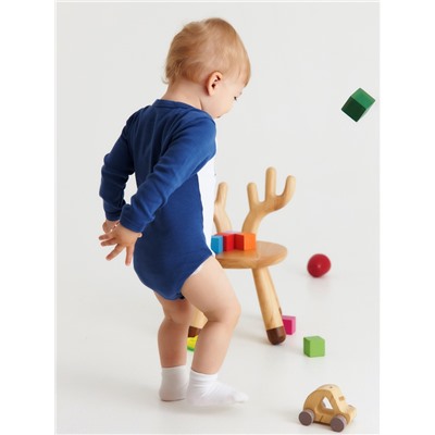 Боди для мальчика «Крошка Я. Любимчик девчонок», рост 86-92 см, белое, синее