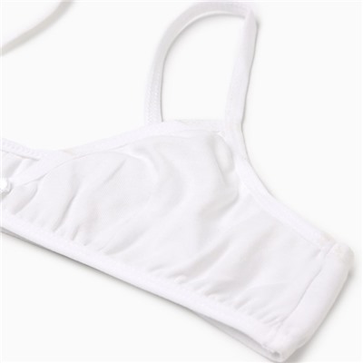 Топ-бюстье бельевой для девочки, белый, рост 134-140 см