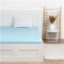 Простыня Этель цвет голубой, 150×220 см, 125 г/м², бязь, хлопок 100%