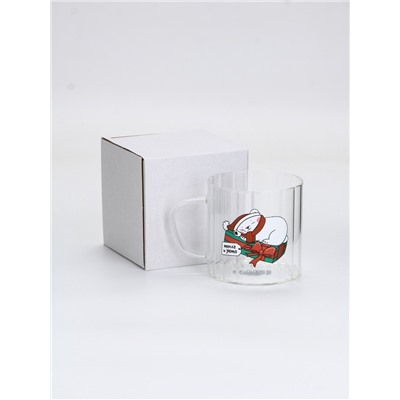 Кружка новогодняя стеклянная «Тепла и уюта», 650 мл