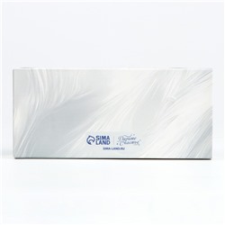 Коробка под 3 конфеты новогодняя с ячейками «Серебро», 13×3×5.5 см