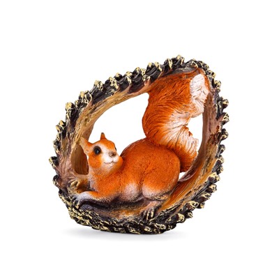 Садовая фигура из полистоуна «Белка в шишке», 25×20×14 см