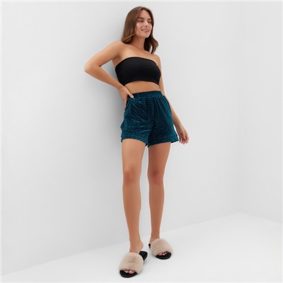 Шорты женские KAFTAN «Бархат» размер 40, зеленый