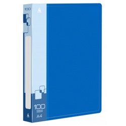 Папка-файл 100 -BPVN100BLUE 0.8мм синий (1508790) Бюрократ