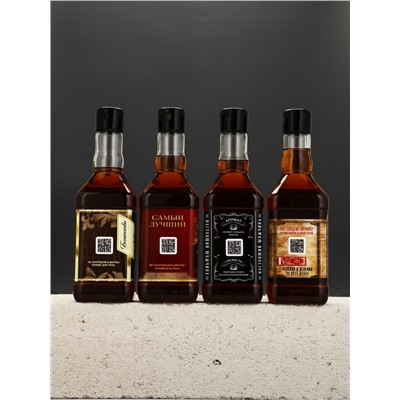 Гель для душа «Настоящему мужику», набор 4 шт. × 500 мл, Чистое счастье