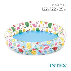 Бассейн надувной INTEX «Фрукты», 122×25 см, от 2 лет, 59421NP