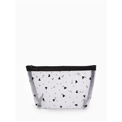 Косметичка женская Little love, с рисунком, на молнии, белая