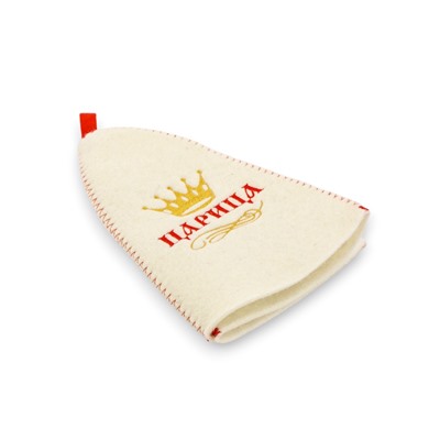 Шапка для бани и сауны «Царица», полиэфир 70%, шерсть 30%