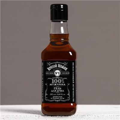 Подарочный набор «Крутой мужик», гель для душа виски 250 мл и мочалка для тела, Чистое счастье