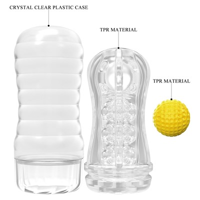Прозрачный текстурированный мастурбатор Vacuum Cup Masturbator Stellar
