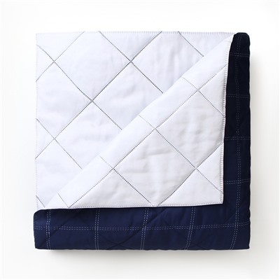 Покрывало 2-спальное LoveLife Cage: dark blue, 180×210±5 см, микрофайбер