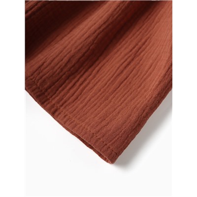 Платье для девочки «Крошка Я. Муслин», рост 68-74 см, коричневое