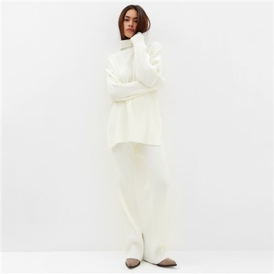 Костюм женский (свитер, брюки) MIST, размер 44-46 (М), молочный