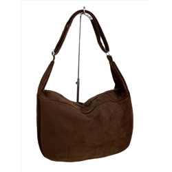 Женская сумка из искусственной замши, цвет шоколад