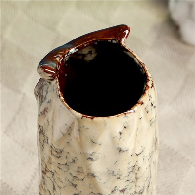 Декоративное кашпо - ваза «Сова Мила», 750 мл, 23×9×9 см, керамическое