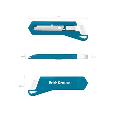 Нож канцелярский 13 мм 62756 Shark Mini Reef автоматическая фиксация лезвия ErichKrause