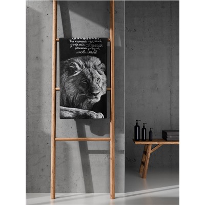 Полотенце махровое Этель «Лучший папа», 70×130 см, 100% хлопок, 420 г/м², чёрно-белое