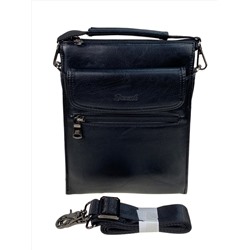 Мужская сумка из натуральной кожи  цвет черный