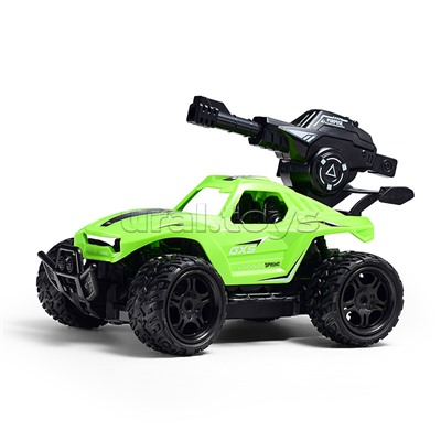 Машина с водяной пушкой,р/у, цвет зелёный, 27 MGz, в коробке