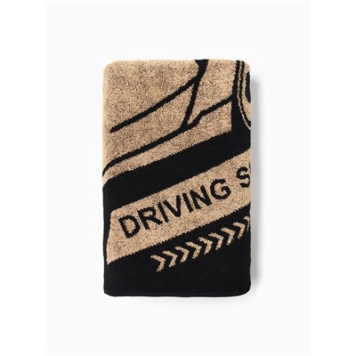 Полотенце махровое «Этель» Street racing, 70×130 см, хлопок 100%, чёрно-золотое