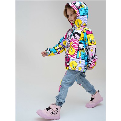 Куртка текстильная с полиуретановым покрытием для девочек (ветровка)