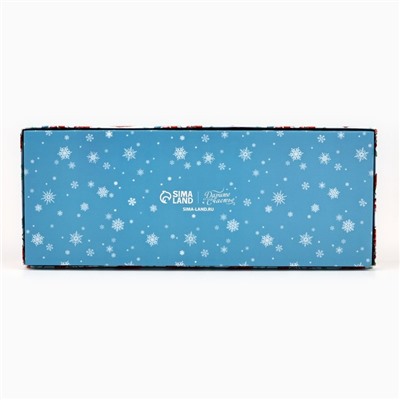 Коробка складная под 12 конфет новогодняя «Рябина», 3.5×10.5×26.5 см