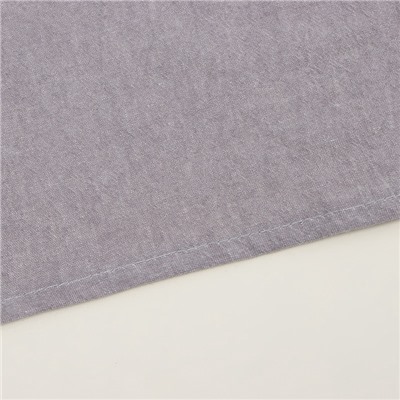 Простыня на резинке евро SL Home «Деним», 200×200+30 см, серая, жатый хлопок