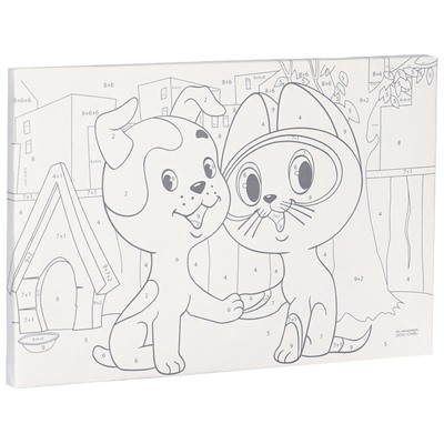 Картина по номерам для детей «Котенок Гав», 20×30 см