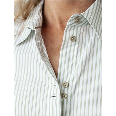 Блузка прилегающего силуэта из хлопка