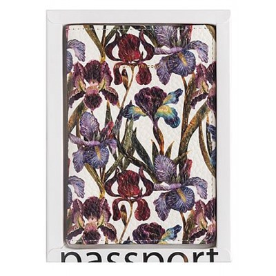 Обложка для паспорта "FLORA.Ирисы" кожзам 3-620/04 Bruno Visconti