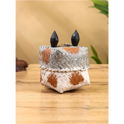 Корзинка «Кот», 8×8×13 см, бамбук