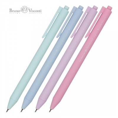 Ручка автоматическая шариковая 0.38мм "PointClick.ZEFIR" синяя (4 цвета корпуса) 20-0377 Bruno Visconti