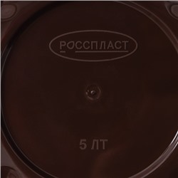 Горшок для цветов с поддоном «Камешки», 5 л, пластик, шоколадный