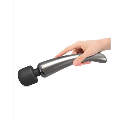 Черно-серый жезловый вибратор Megawand - 29,5 см.