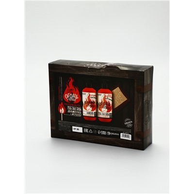 УЦЕНКА Набор «Тому, у кого огонь в сердце», гель для душа и шампунь, 2×300, мочалка с ручками 986754