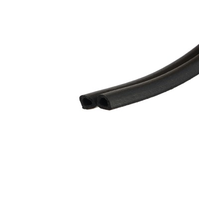 Уплотнитель резиновый ТУНДРА, профиль D, размер 9×8 мм, черный, в упаковке 10 м