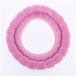 Мягкий чехол накладка на крышку и сиденье унитаза, розовая