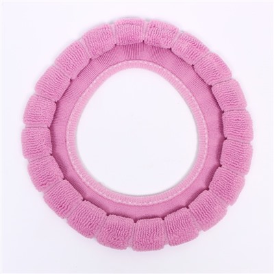 Мягкий чехол накладка на крышку и сиденье унитаза, розовая