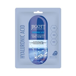 Jigott Маска-салфетка с гиалуроновой кислотой Hyaluronic Acid Real Ampoule Mask