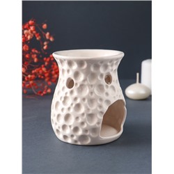 Аромалампа для эфирных масел «Пузырьки», керамика, белый, 8.5×8.5×9.5 см