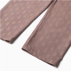 Пижама детская из фланели (рубашка, брюки) KAFTAN «Ананасы», рост 110-116 см, кофейная