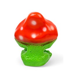Садовая фигура из гипса «Лягушка улыбка под мухомором», 27.5×12×23.5 см