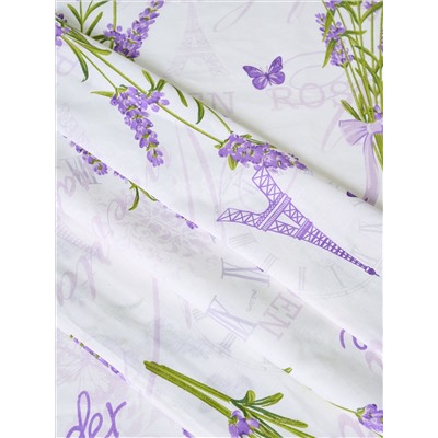 Простыня бязь на резинке - Лаванда