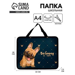 Папка для труда, А4, пластиковая, 33×26×7.5 см «Бульдог»