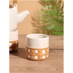 Набор для чаепития «Стиль», чайник, 2 стакана, керамика