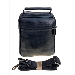 Сумка мужская из натуральной кожи, цвет черный