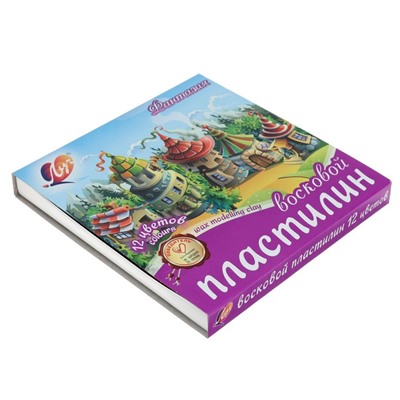 Пластилин мягкий (восковой) «Луч. Фантазия», 12 цветов, 180 г, со стеком, МИКС