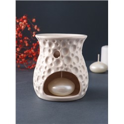 Аромалампа для эфирных масел «Пузырьки», керамика, белый, 8.5×8.5×9.5 см